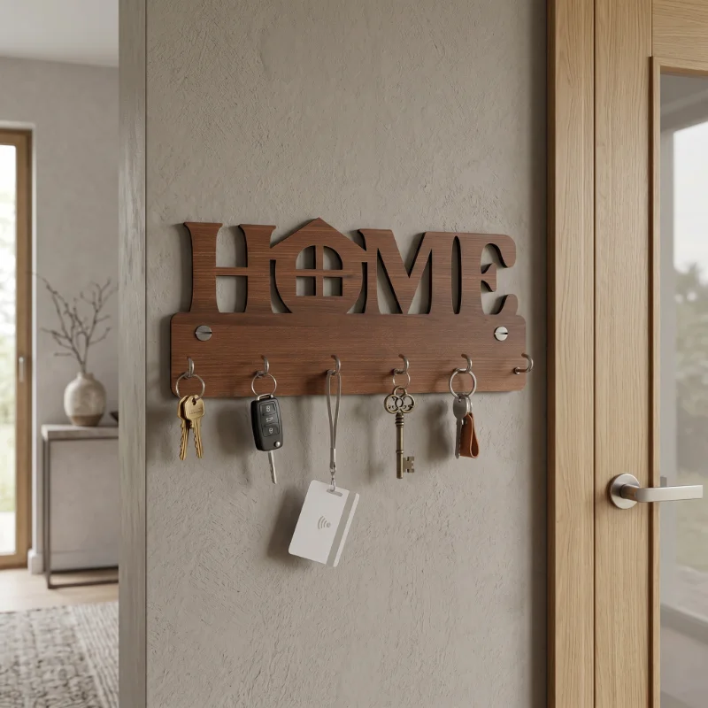 HOME Wooden Wall Key Holder