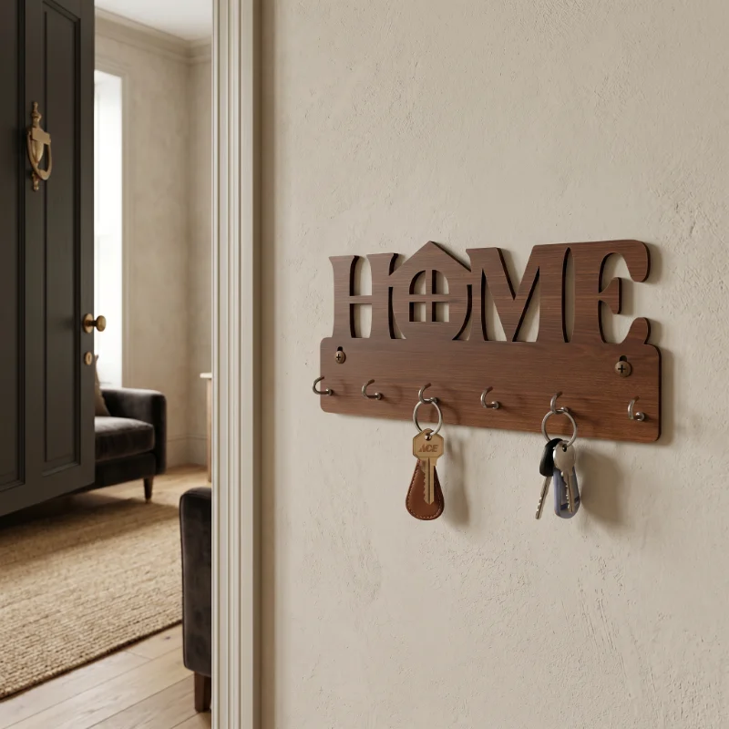 HOME Wooden Wall Key Holder