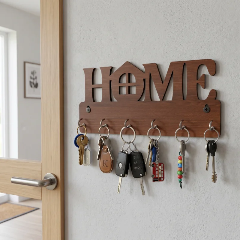 HOME Wooden Wall Key Holder