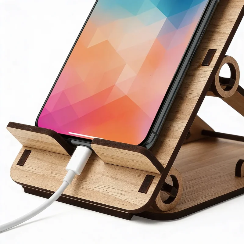 Adjustable Wooden Mobile Phone Stand