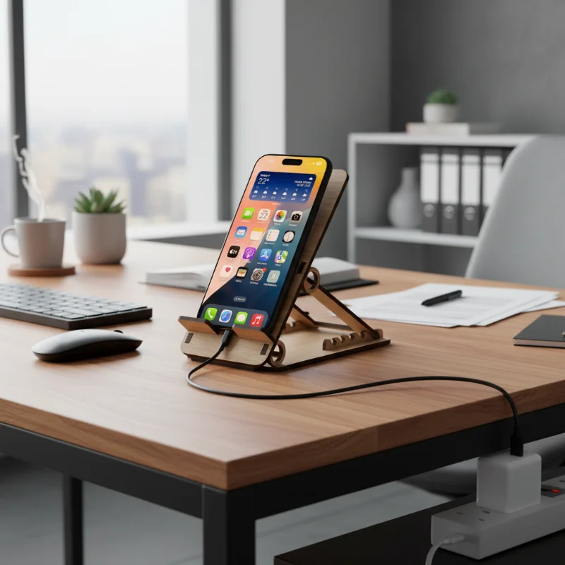 Adjustable Wooden Mobile Phone Stand