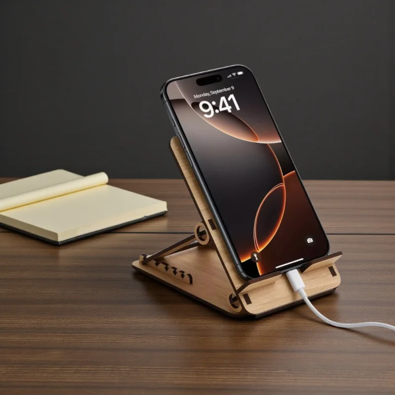 Adjustable Wooden Mobile Phone Stand
