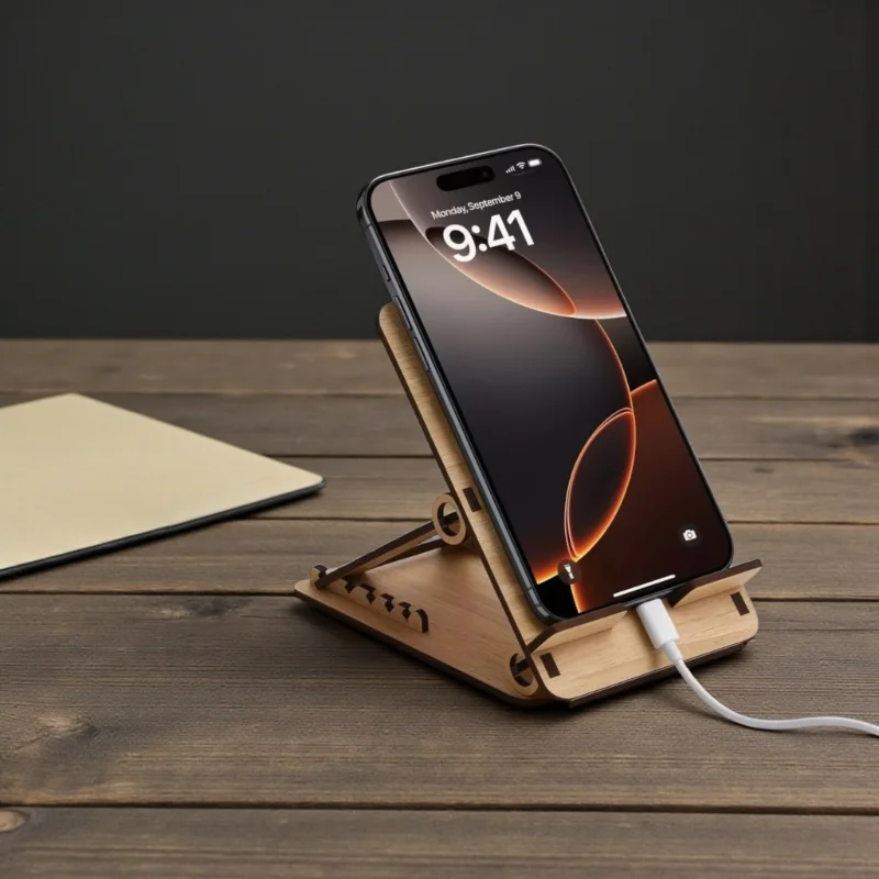 Adjustable Wooden Mobile Phone Stand