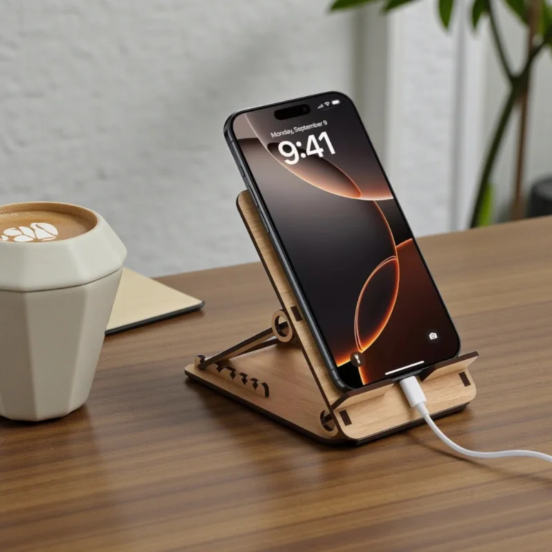 Adjustable Wooden Mobile Phone Stand