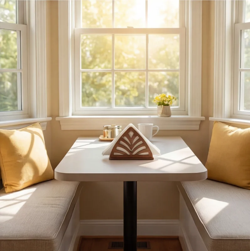 Palm Cut Modern Wooden Tissue & Napkin Holder